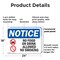 Signmission No Food Or Drink Allowed No Smoking OSHA Notice Sign, Plastic, 24in W x 18in L, 2PK OS-2PACK-NS-P-1824-L-14576 - alternate 2